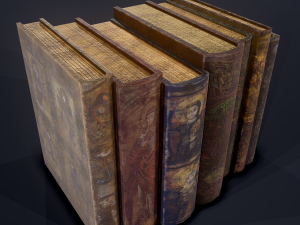 Medieval books row 2 designs 1 3D Model