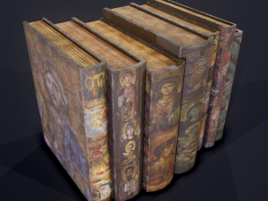 Medieval books row 2 designs 2 3D Model