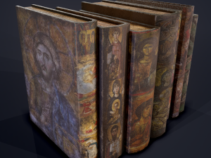 Medieval books row 2 designs 2 3D Model