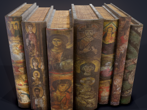 Medieval books row 2 designs 2 3D Model