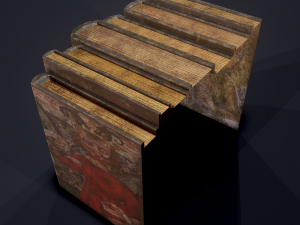 Medieval books row 2 designs 2 3D Model