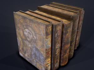 Medieval books row 2 designs 2 3D Model