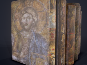 Medieval books row 2 designs 2 3D Model