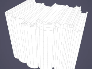 Medieval books row 2 designs 2 3D Model