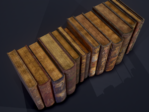 Medieval books row 2 designs 1 and 2 3D Model