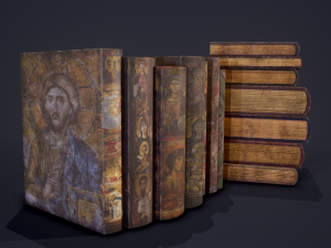 Medieval books row 2 designs 1 and 2 3D Model