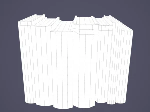 Medieval books row 2 designs 1 and 2 3D Model
