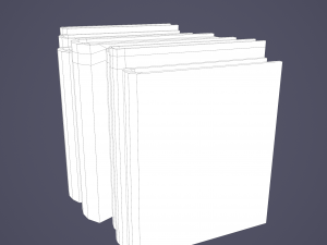 Medieval books row 2 designs 1 and 2 3D Model