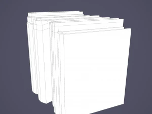 Medieval books row 2 designs 1 and 2 3D Model