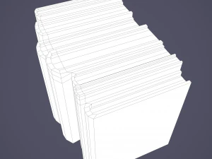 Medieval books row 2 designs 1 and 2 3D Model