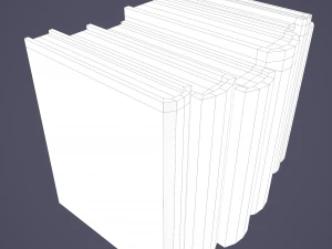Medieval books row 2 designs 1 and 2 3D Model