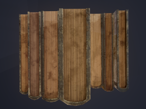 Medieval books row 3 design 1 3D Модель