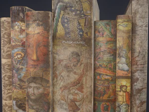 Medieval books row 3 design 1 3D Model