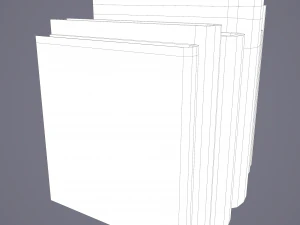Medieval books row 3 design 1 3D Model