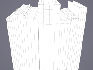 Medieval books row 3 design 1 3D Model
