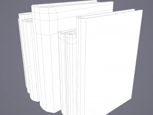 Medieval books row 3 design 1 3D Model