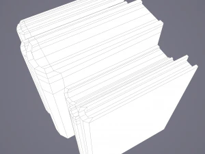 Medieval books row 3 design 1 3D Model