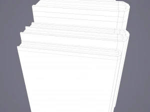 Medieval books row 3 design 1 3D Model