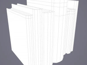 Medieval books row 3 design 1 3D Model