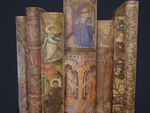Medieval books row 3 design 2 3D Model