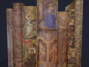 Medieval books row 3 design 2 3D Model
