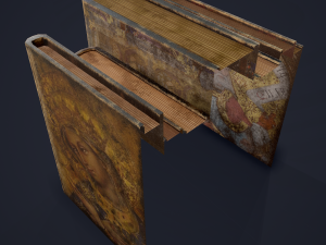 Medieval books row 3 design 2 3D Model