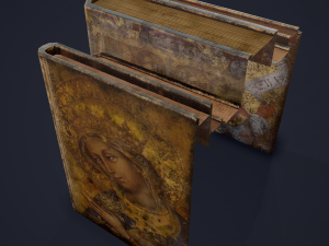 Medieval books row 3 design 2 3D Model