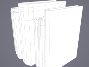 Medieval books row 3 design 2 3D Model