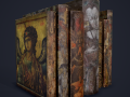 Medieval Books Row 3 Design 3 3D Model