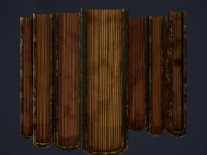 Medieval books row 3 design 3 3D Model