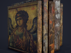 Medieval books row 3 design 3 3D Model
