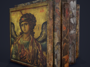Medieval books row 3 design 3 3D Model