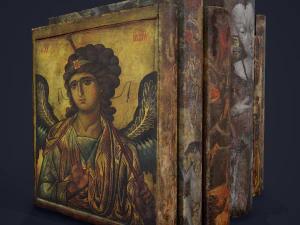 Medieval books row 3 design 3 3D Model