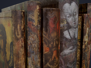 Medieval books row 3 design 3 3D Model