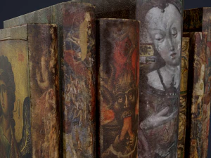 Medieval books row 3 design 3 3D Model