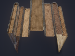 Medieval books row 3 design 1 2 and 3 3D Model