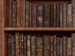 Medieval books and skull 3D Model