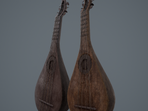 Medieval gittern 3D 模型