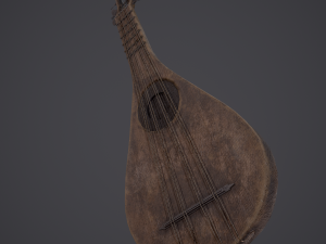 Medieval gittern 3D 模型