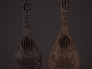 Medieval gittern 3D 模型