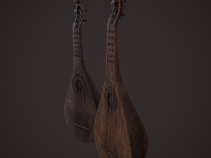 Medieval gittern 3D 模型