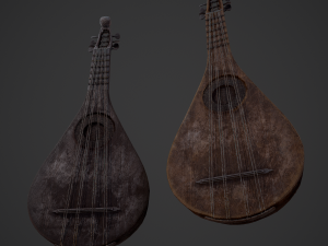 Medieval gittern 3D 模型