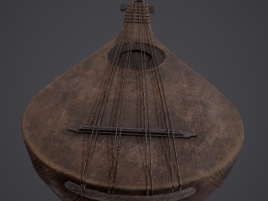 Medieval gittern 3D 模型