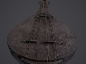 Medieval gittern 3D 模型