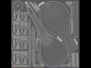 Medieval gittern 3D 模型