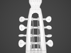 Medieval gittern 3D 模型