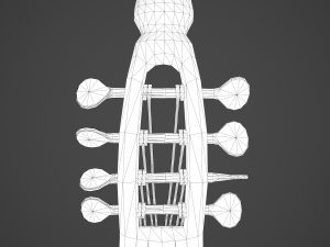 Medieval gittern 3D 模型