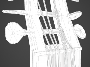 Medieval gittern 3D 模型