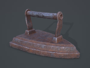 Medieval clothes iron 3D Модель