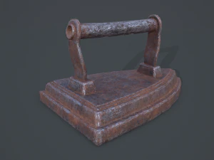 Medieval clothes iron 3D Model